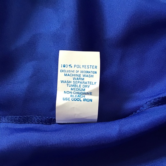 Royal blue camisole with lace neckline size L - Picture 4 of 4